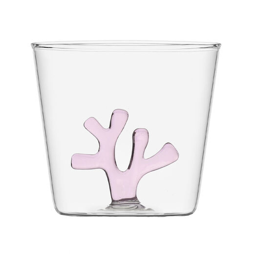 Pink coral tumbler glass by Ichendorf Milano